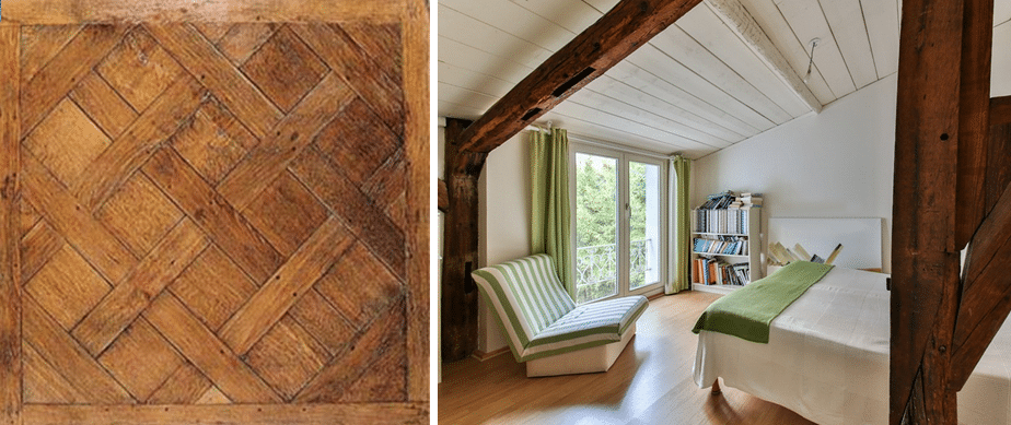 poutres et parquets anciens dans du neuf